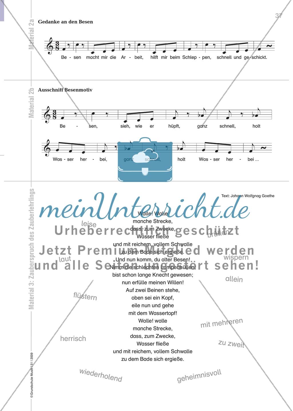 Der Zauberlehrling - Ein musikalischer Einstieg in Goethes Gedicht Preview 4
