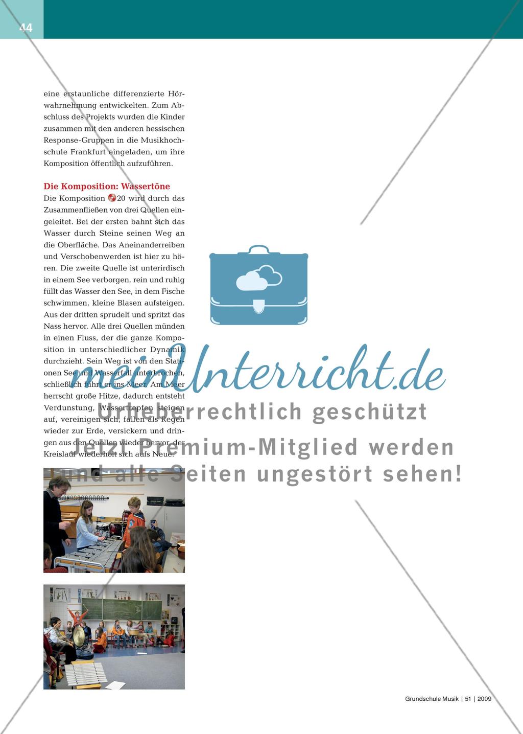 Das Response-Projekt - Ein Erfahrungsbericht zum Thema Wasser und Neue Musik in der Grundschule Preview 2