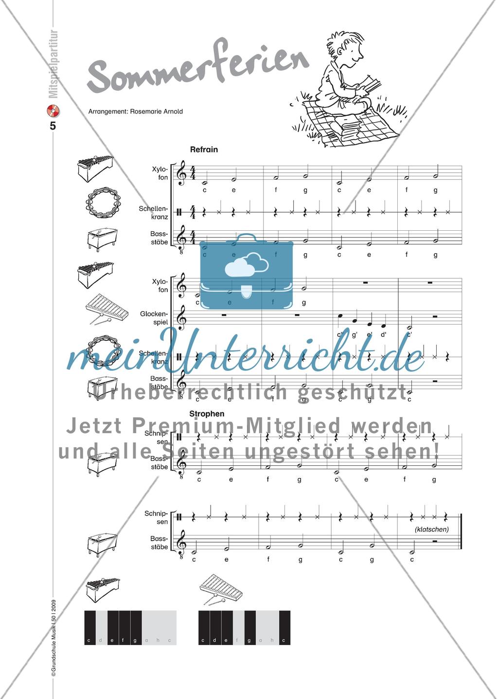 Sommerferien - Klassenmusizieren mit Orff-Instrumenten Preview 4