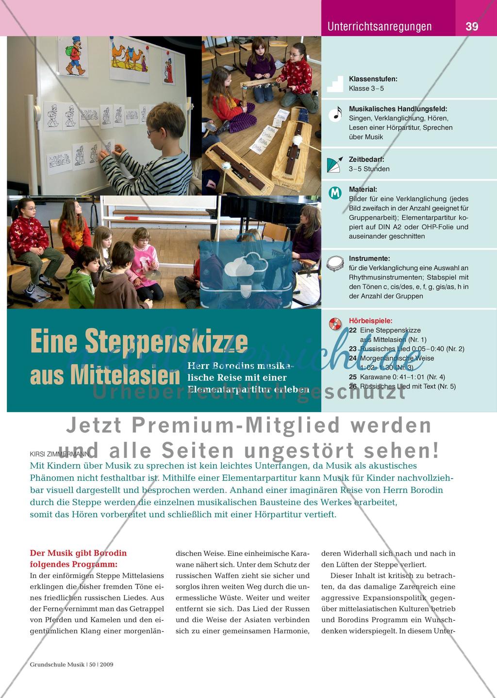 Eine Steppenskizze aus Mittelasien - Herr Borodins musikalische Reise mit einer Elementarpartitur erleben Preview 1