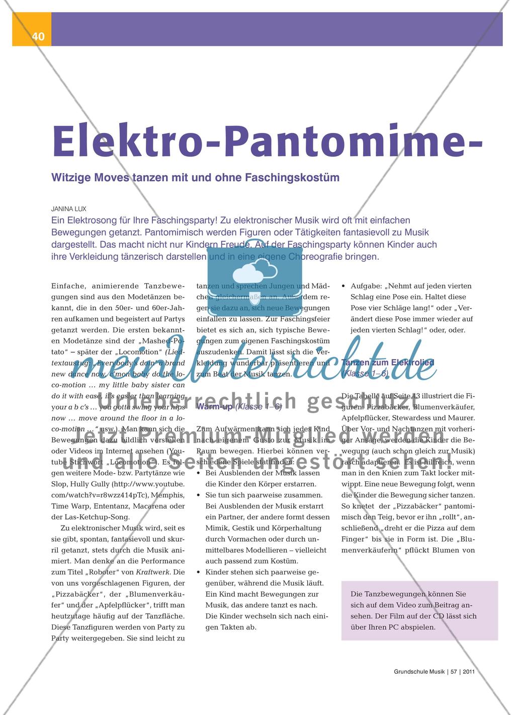Elektro-Pantomime-Kostümparty - Witzige Moves tanzen mit und ohne Faschingskostüm Preview 1