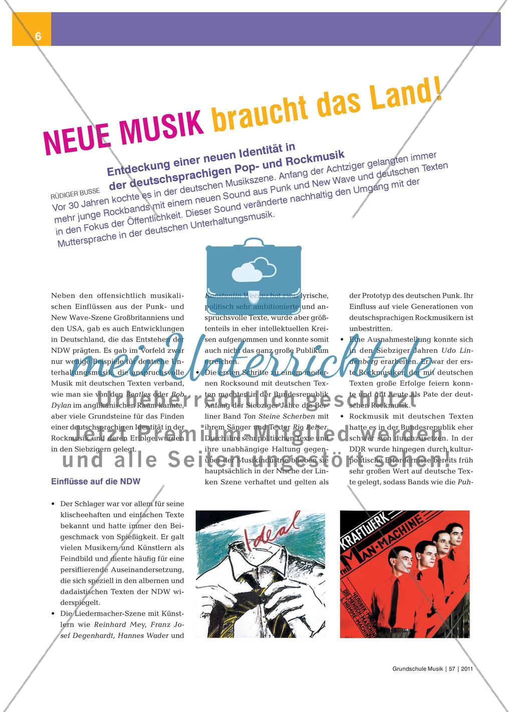 Neue Musik braucht das Land ! - Entdeckung einer neuen Identität in der deutschsprachigen Pop- und Rockmusik Preview 1
