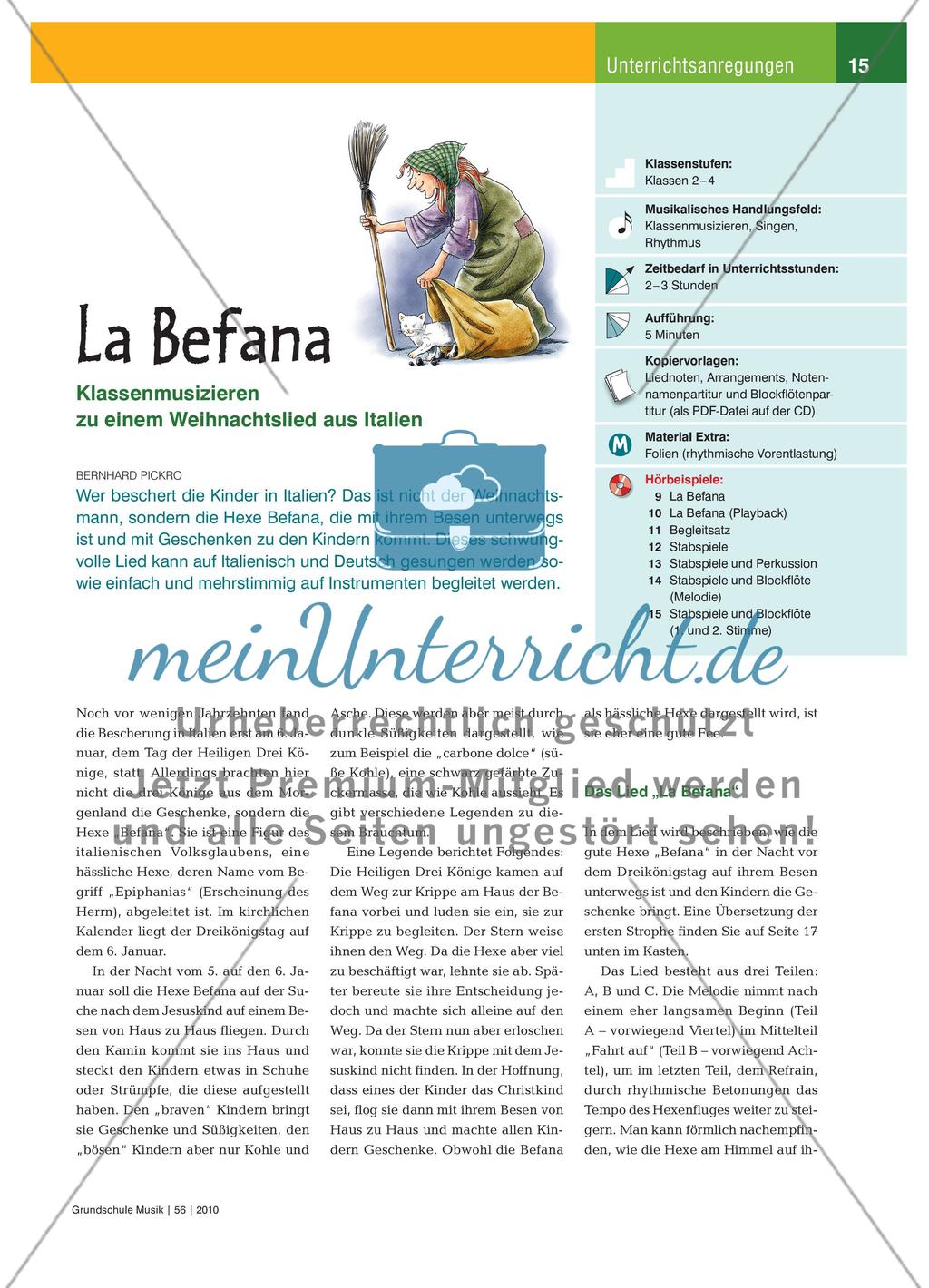 La Befana - Klassenmusizieren zu einem Weihnachtslied aus Italien Preview 1