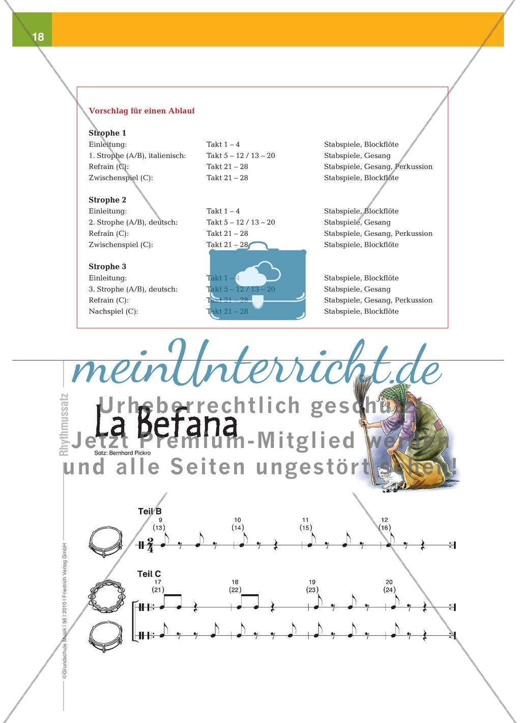La Befana - Klassenmusizieren zu einem Weihnachtslied aus Italien Preview 4