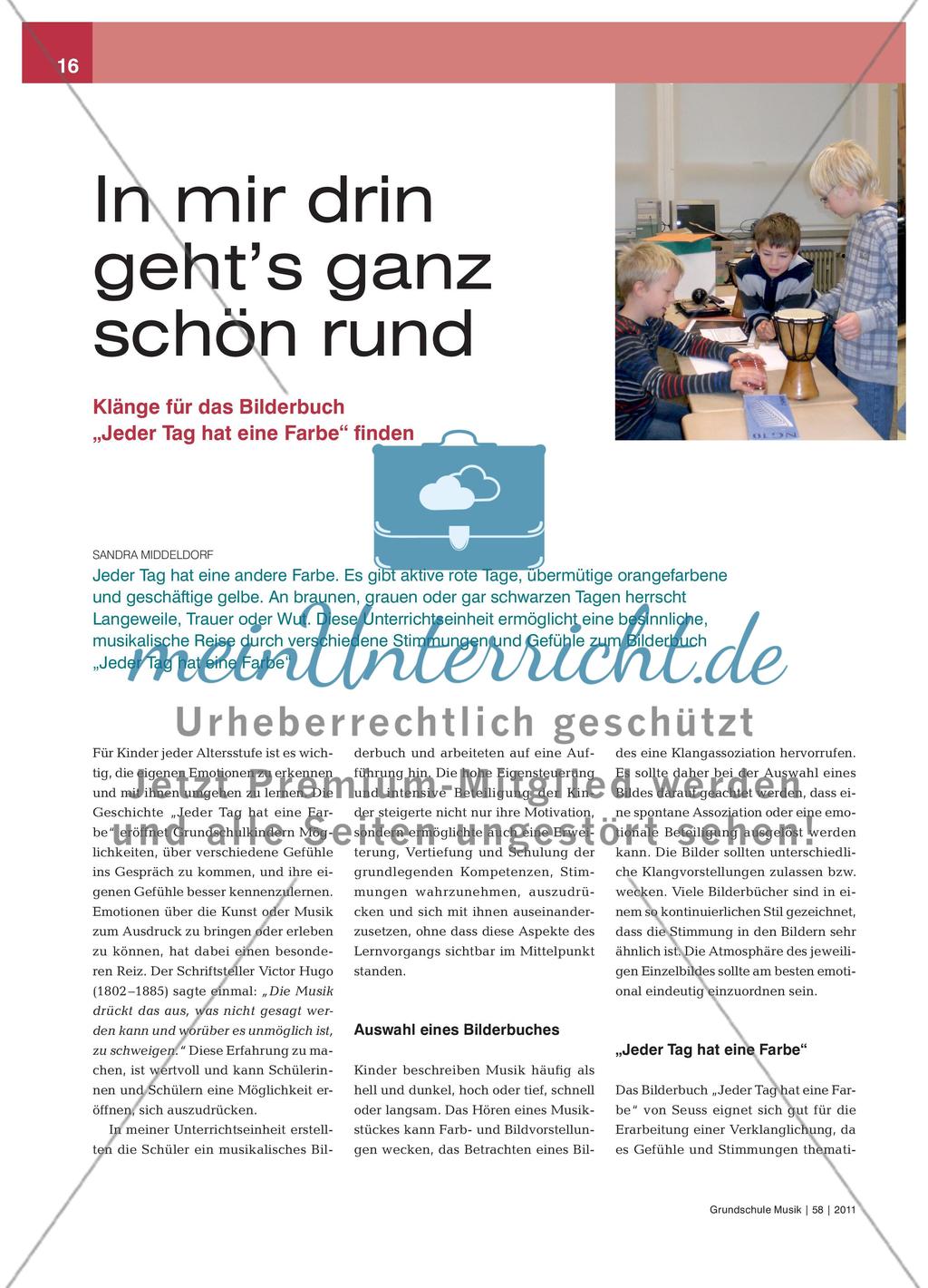 In mir drin geht’s ganz schön rund - Klänge für das Bilderbuch „Jeder Tag hat eine Farbe“ finden Preview 1