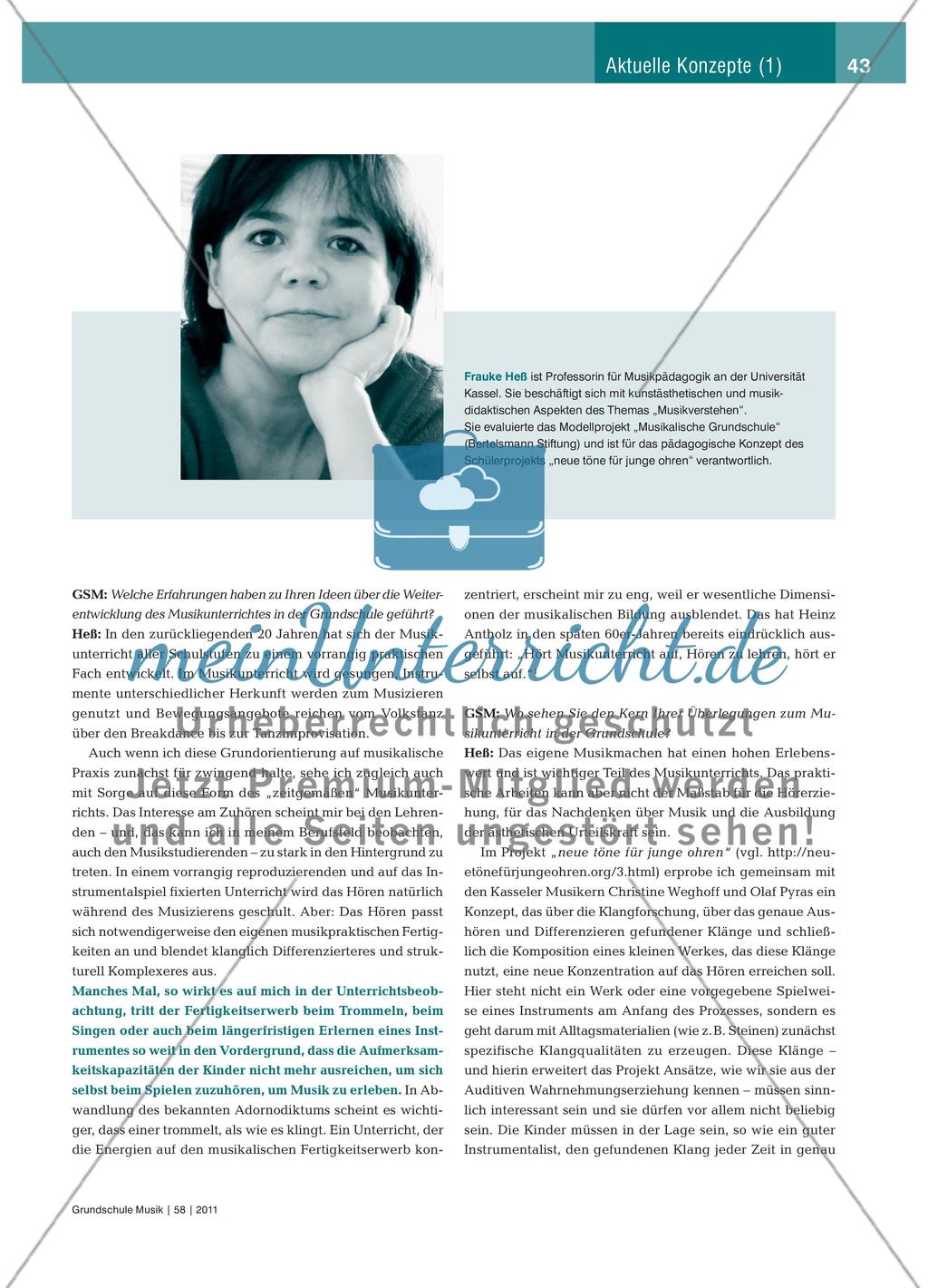 Vergessen wir das ZUHÖREN nicht - Grundschule Musik im Gespräch mit Frauke Heß Preview 2