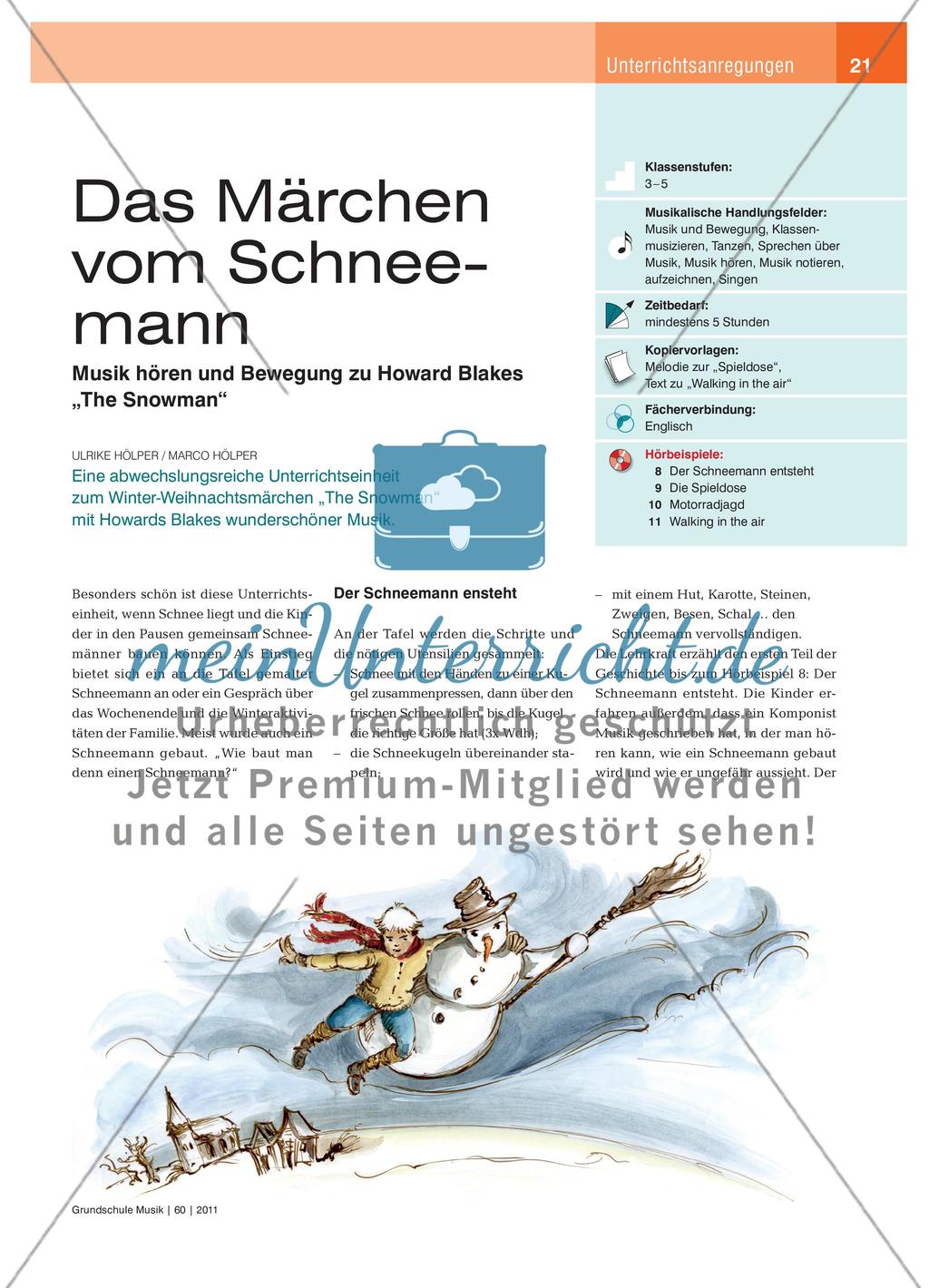 Das Märchen vom Schneemann - Musik hören und Bewegung zu Howard Blakes „The Snowman“ Preview 1