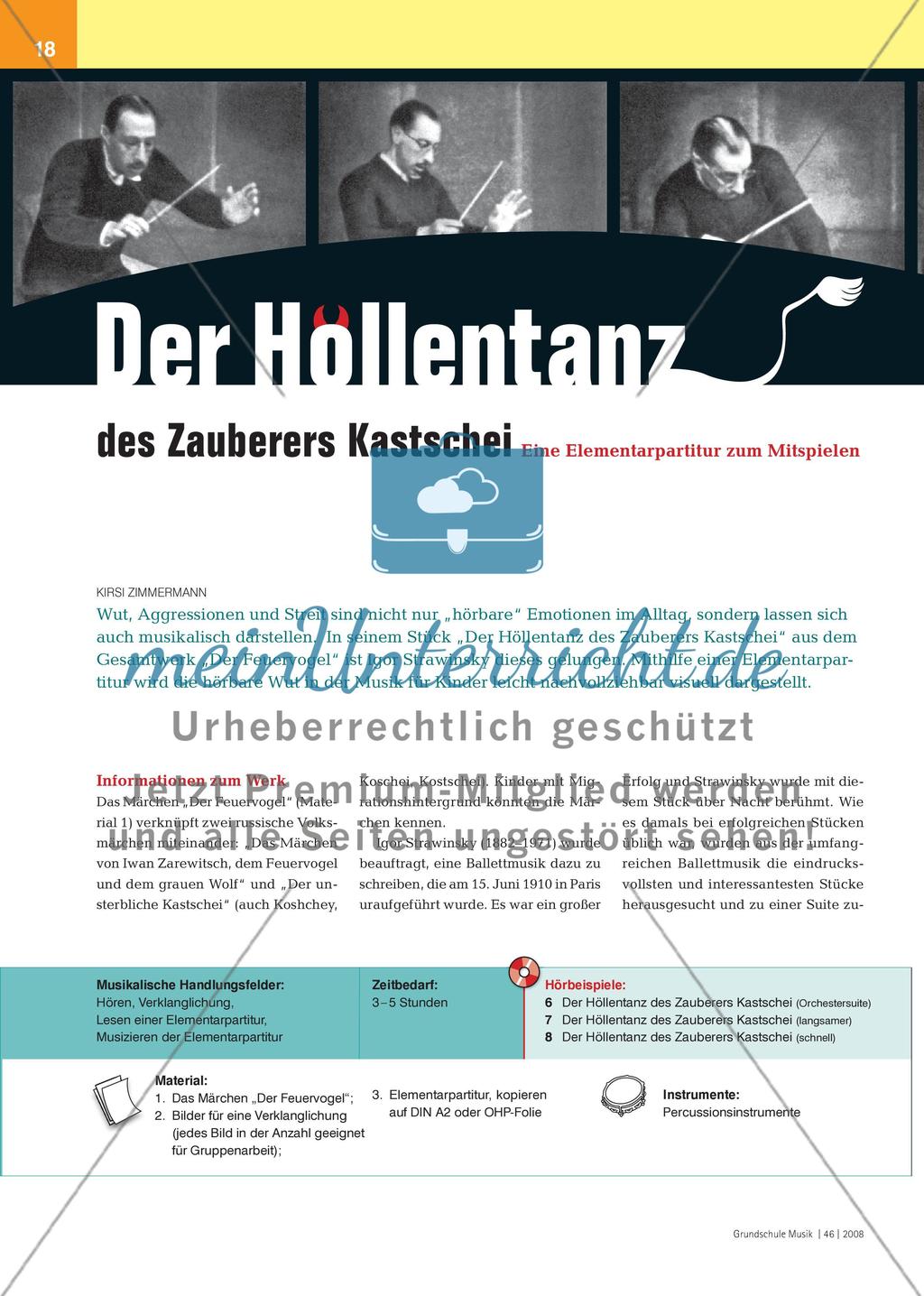 Der Höllentanz des Zauberers Kastschei - Eine Elementarpartitur zum Mitspielen Preview 1