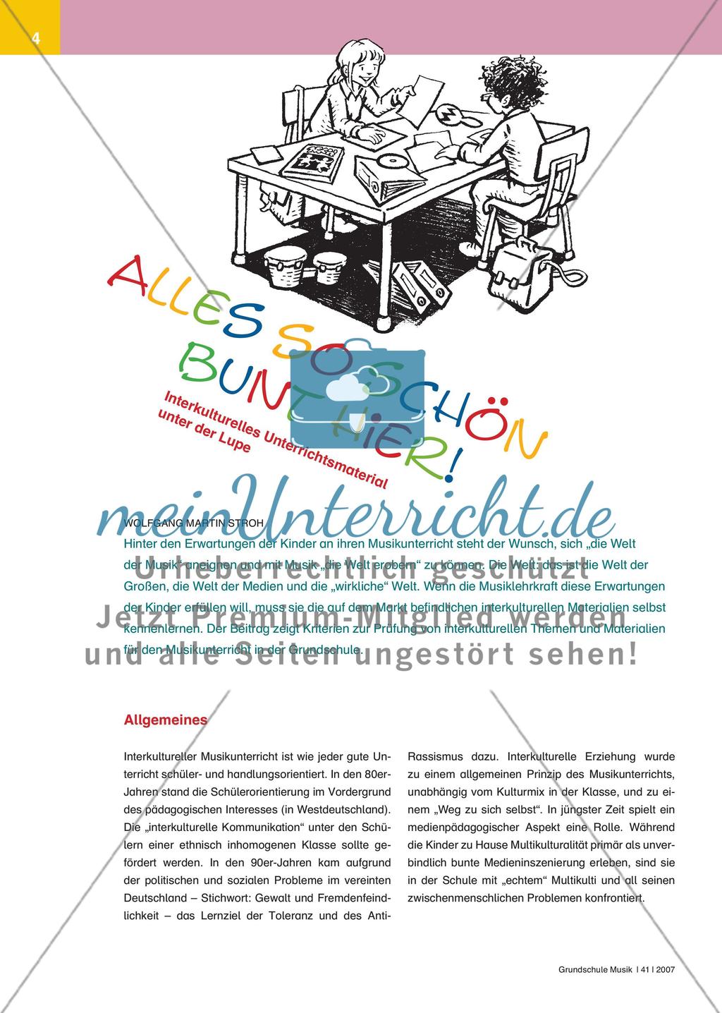 Alles so schön bunt hier! - Interkulturelles Unterrichtsmaterial unter der Lupe Preview 1