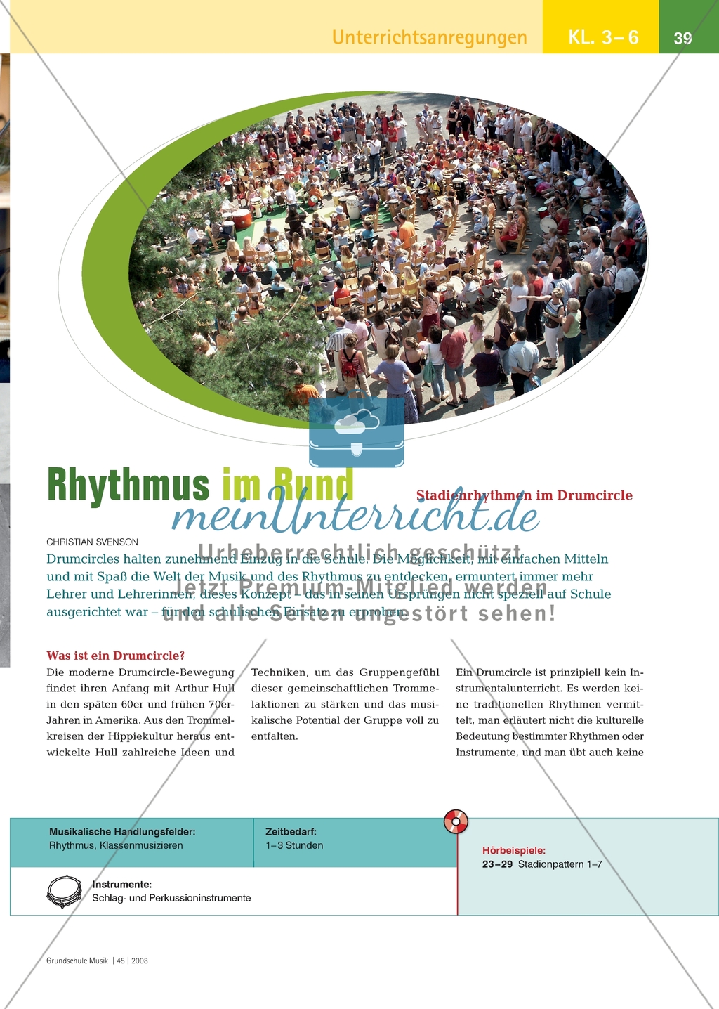 Sport: Rhythmus im Rund - Stadienrhythmen im Drumcircle Preview 1