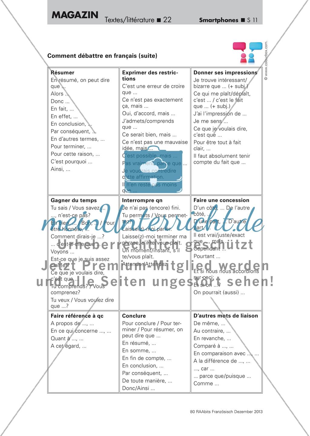 La mémoire humaine influencée par les smartphones? - Training des Leseverstehens anhand eines Internetartikels (Oberstufe) Preview 11