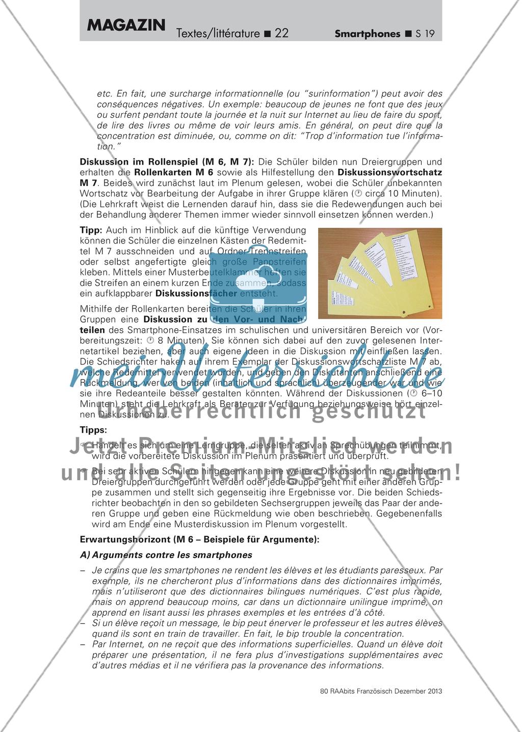 La mémoire humaine influencée par les smartphones? - Training des Leseverstehens anhand eines Internetartikels (Oberstufe) Preview 19