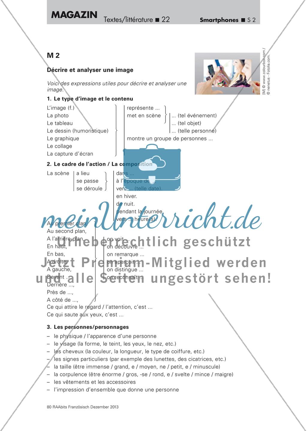 La mémoire humaine influencée par les smartphones? - Training des Leseverstehens anhand eines Internetartikels (Oberstufe) Preview 2