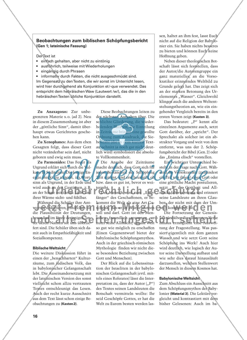 Kosmogonien im 6. Jh. v. Chr. bei Griechen, Juden und Babyloniern Preview 3