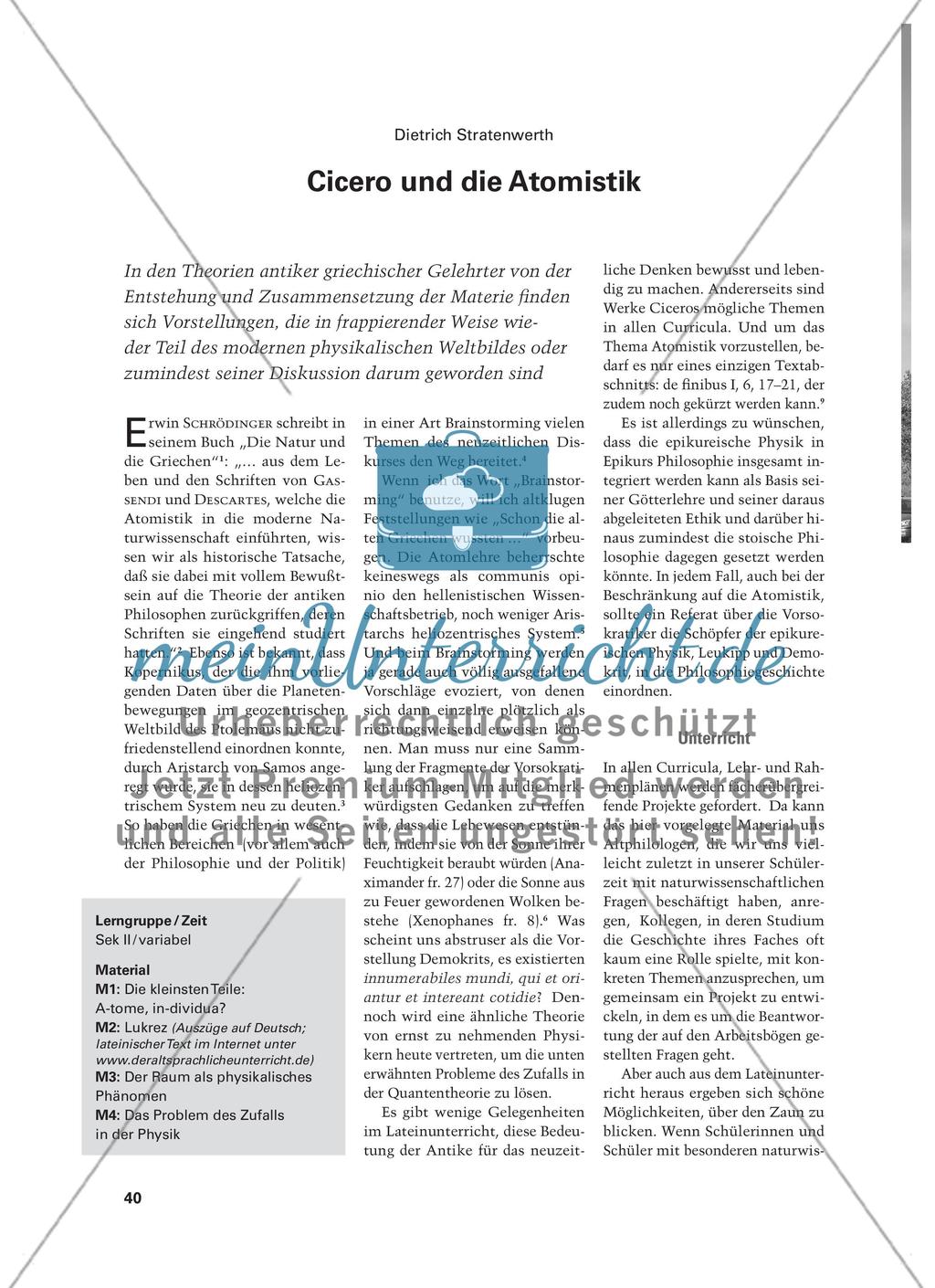 Cicero und die Atomistik Preview 1
