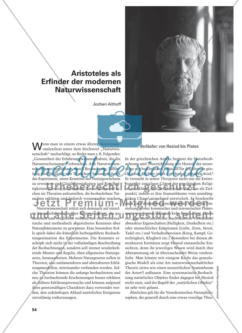 Aristoteles als Erfinder der modernen Naturwissenschaft Preview 1