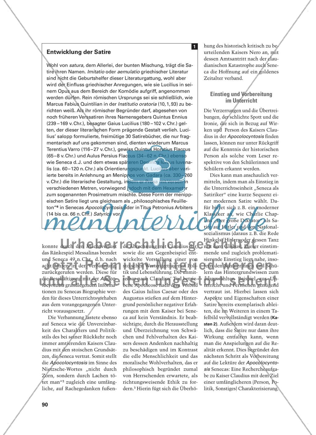 „Nun auch das Herz sich Luft machen wollte“ - Seneca als Satiriker Preview 3
