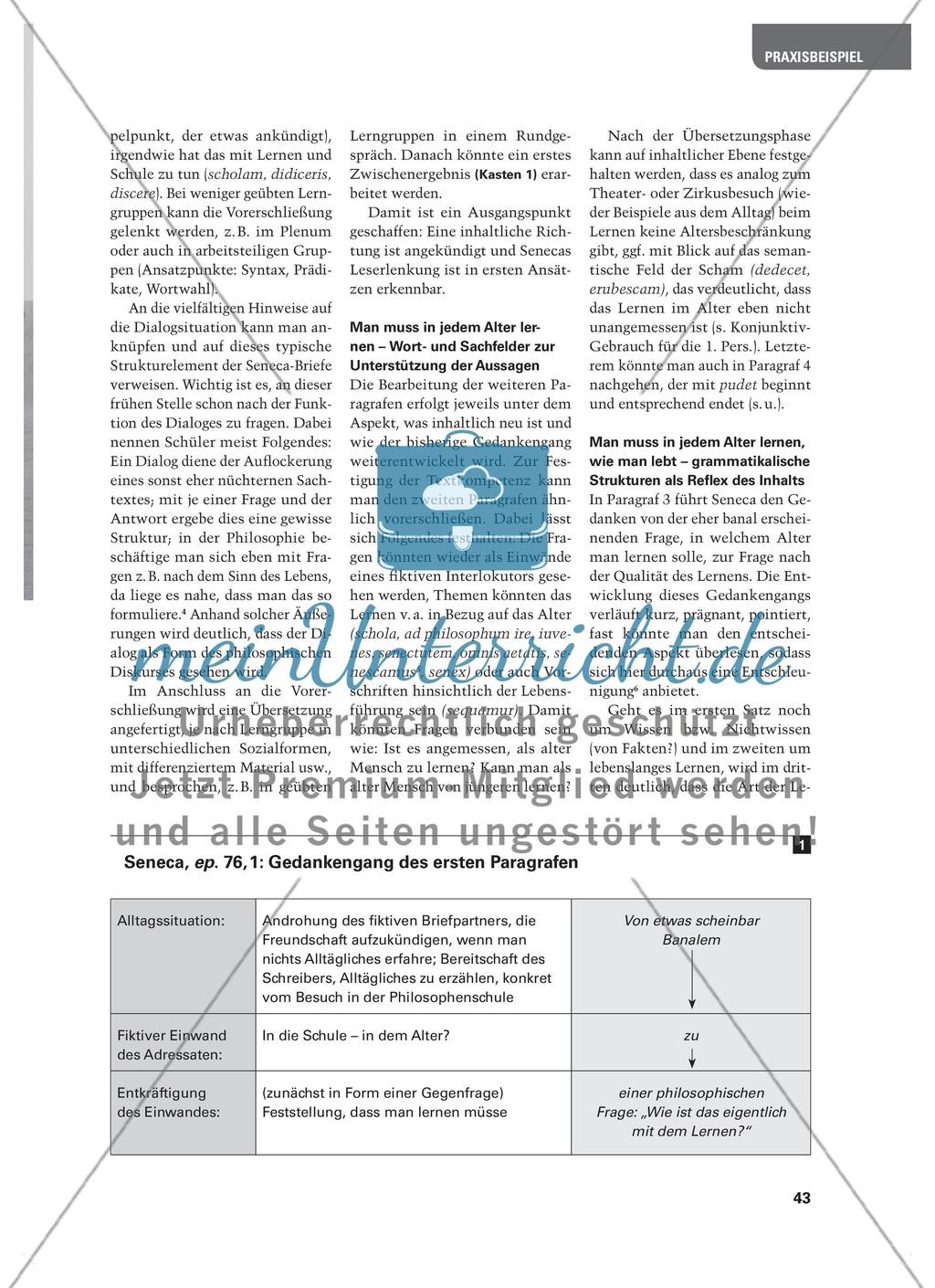 Lebenslanges Lernen - Zusammenspiel von Form und Inhalt in Seneca-Briefen am Beispiel von ep. 76 Preview 2