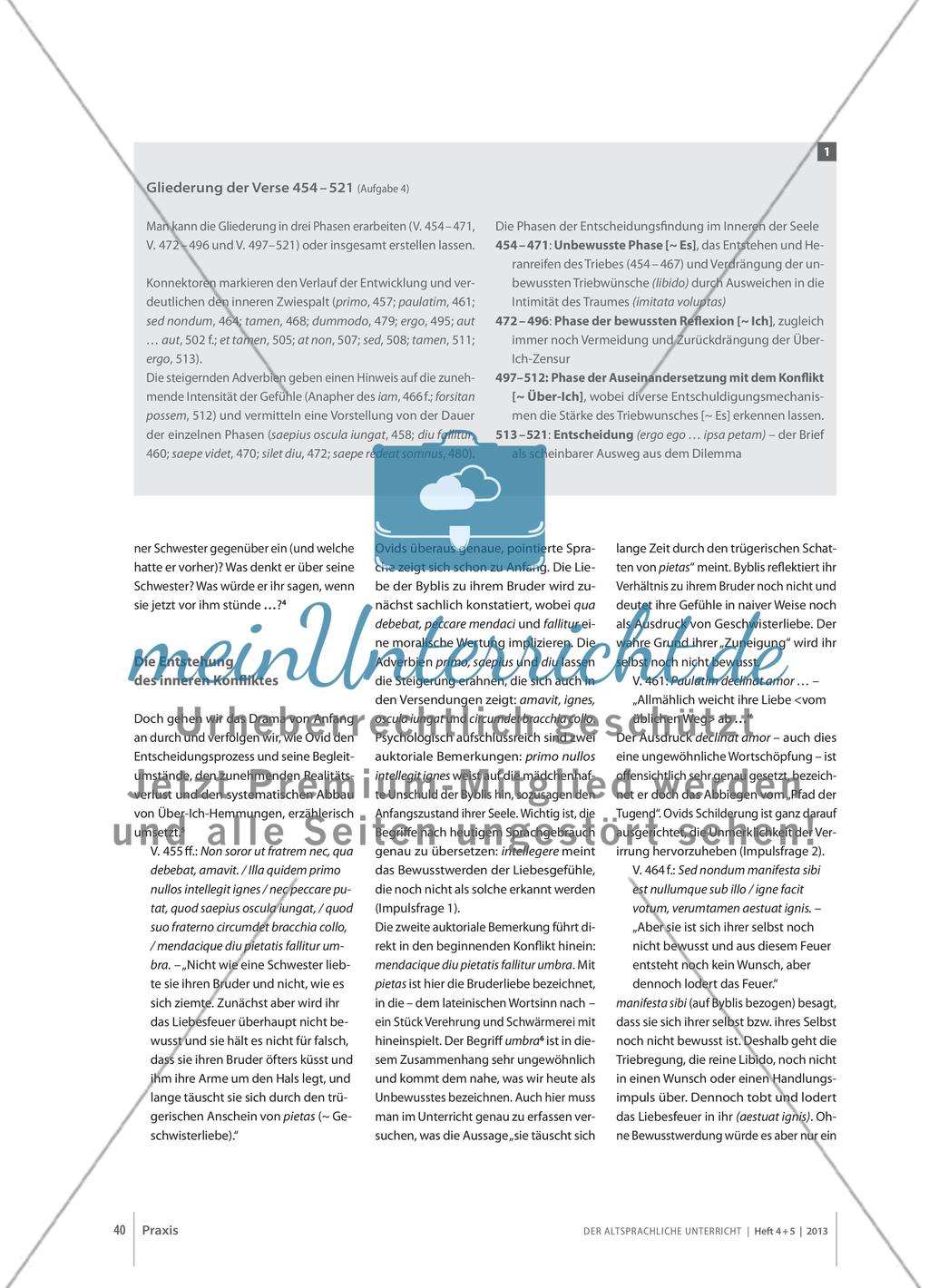 testis abest somno, nec abest imitata voluptas - Byblis als Beispiel psychologischer Darstellung bei Ovid Preview 3