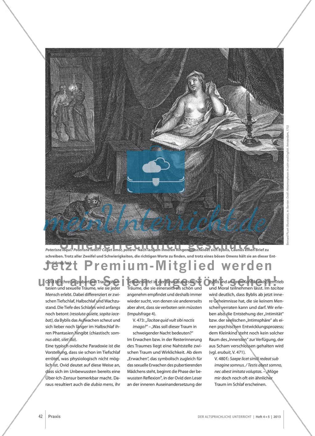 testis abest somno, nec abest imitata voluptas - Byblis als Beispiel psychologischer Darstellung bei Ovid Preview 5