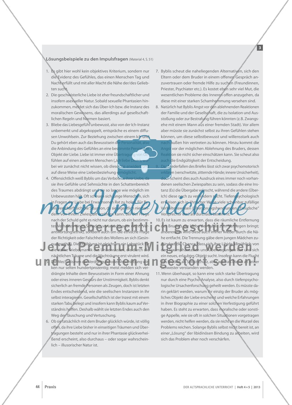 testis abest somno, nec abest imitata voluptas - Byblis als Beispiel psychologischer Darstellung bei Ovid Preview 7