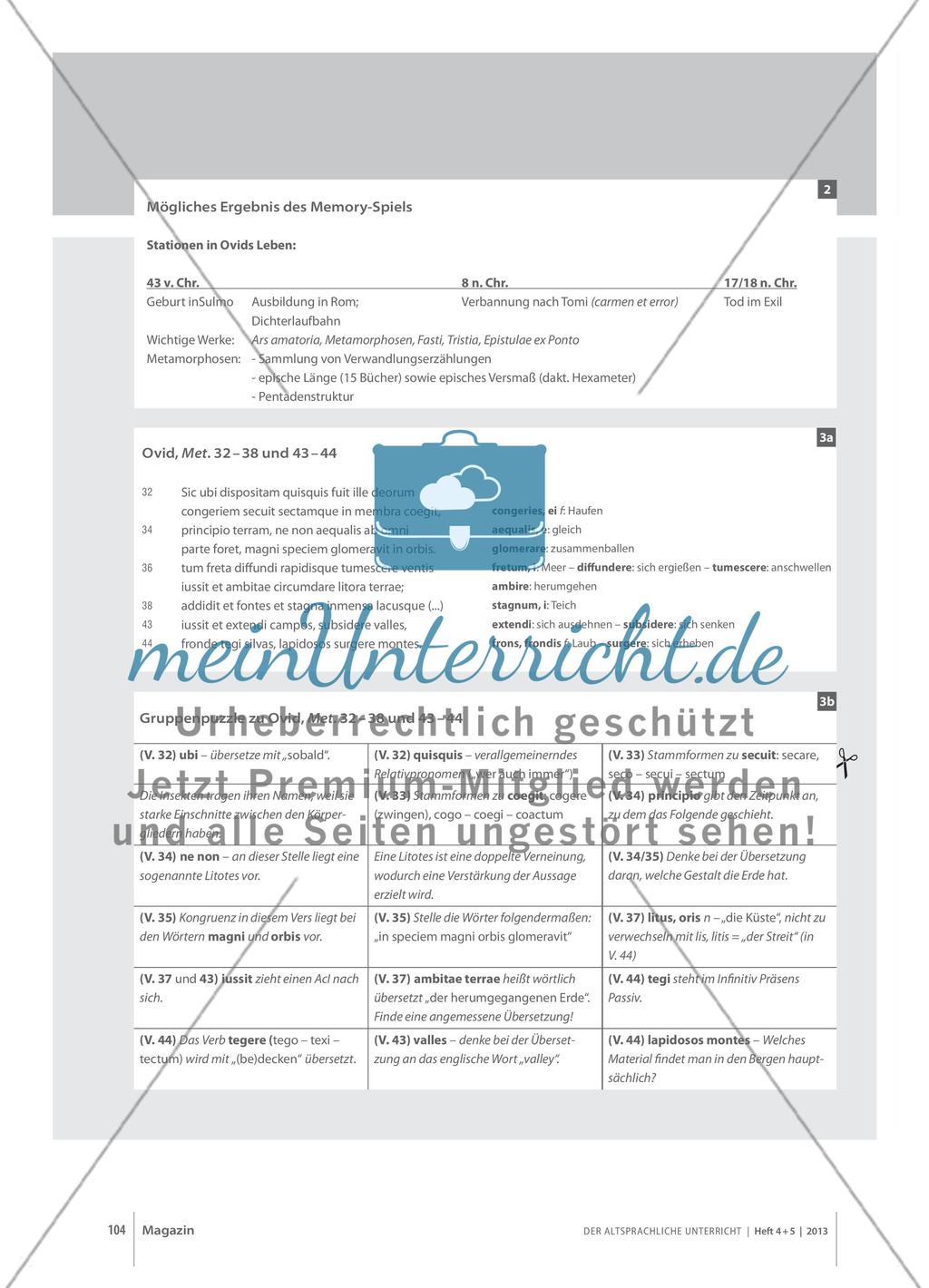 Methodische Anregungen am Beispiel Ovids Preview 3