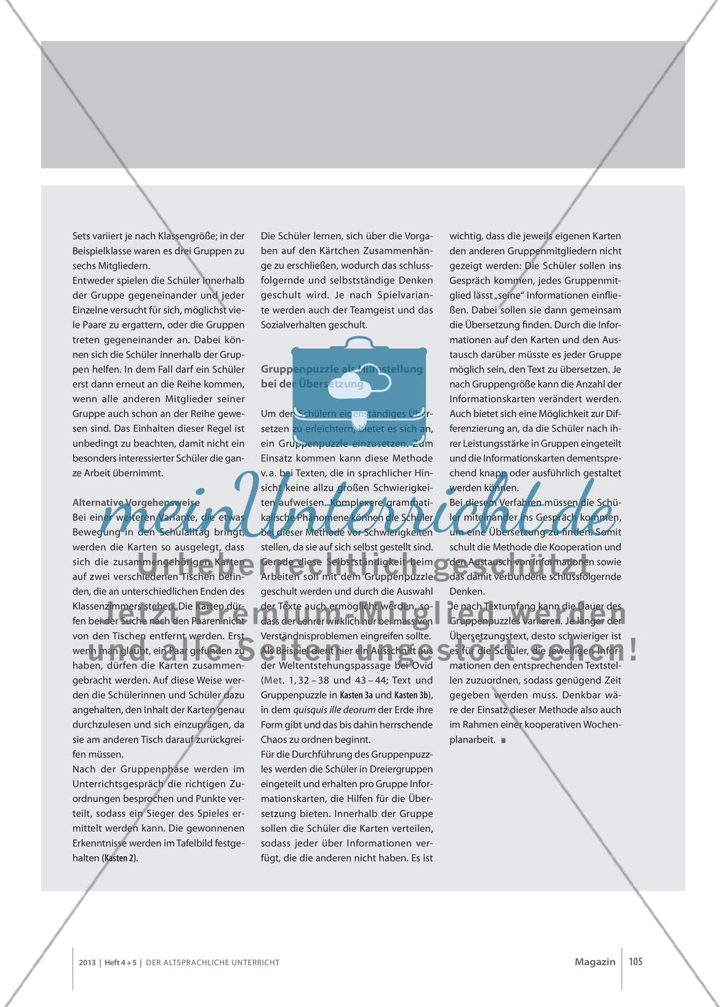 Methodische Anregungen am Beispiel Ovids Preview 4