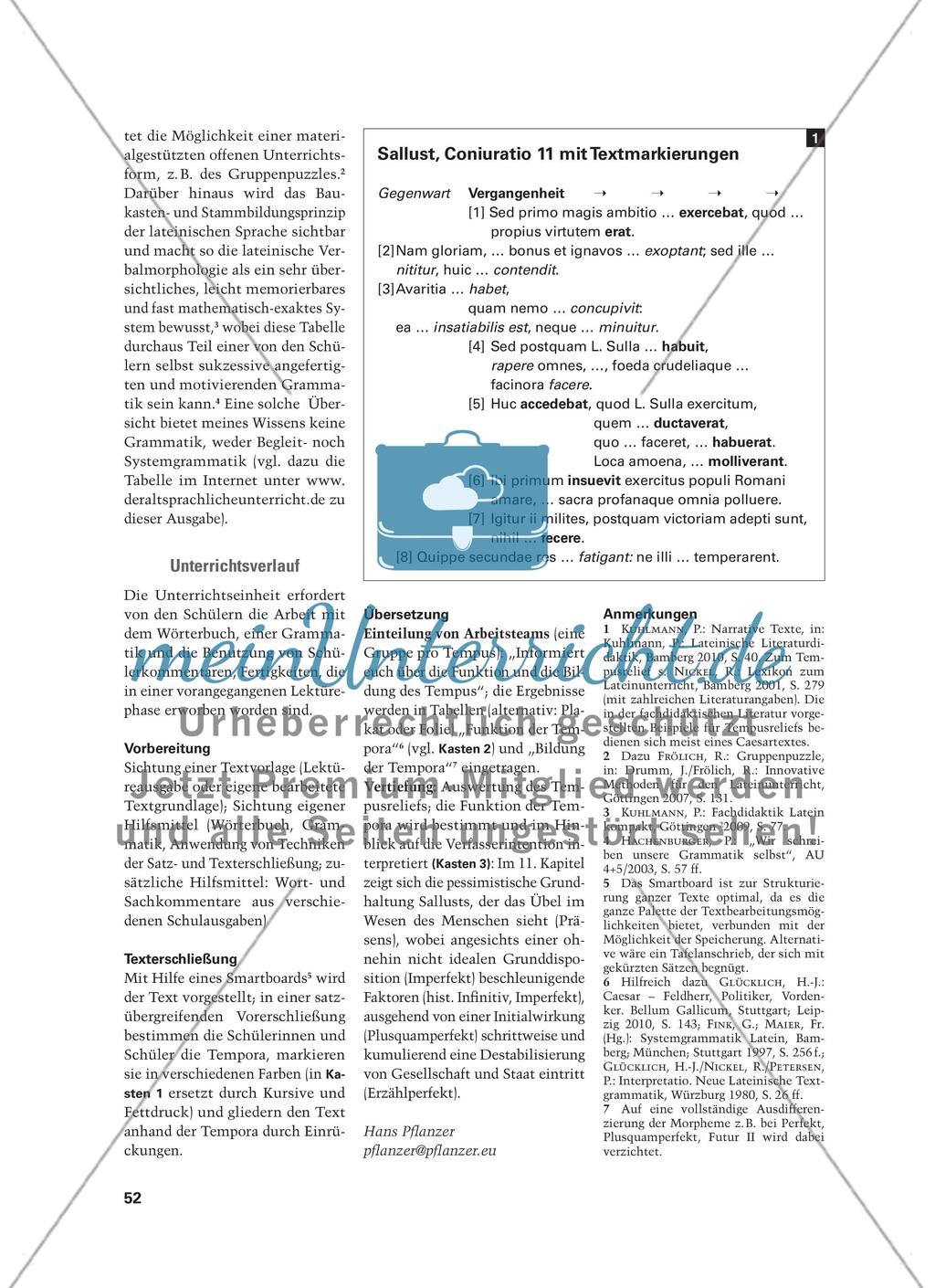 Tempora docent - Textgliederung und -interpretation mithilfe der Tempora und des Tempusreliefs Preview 2