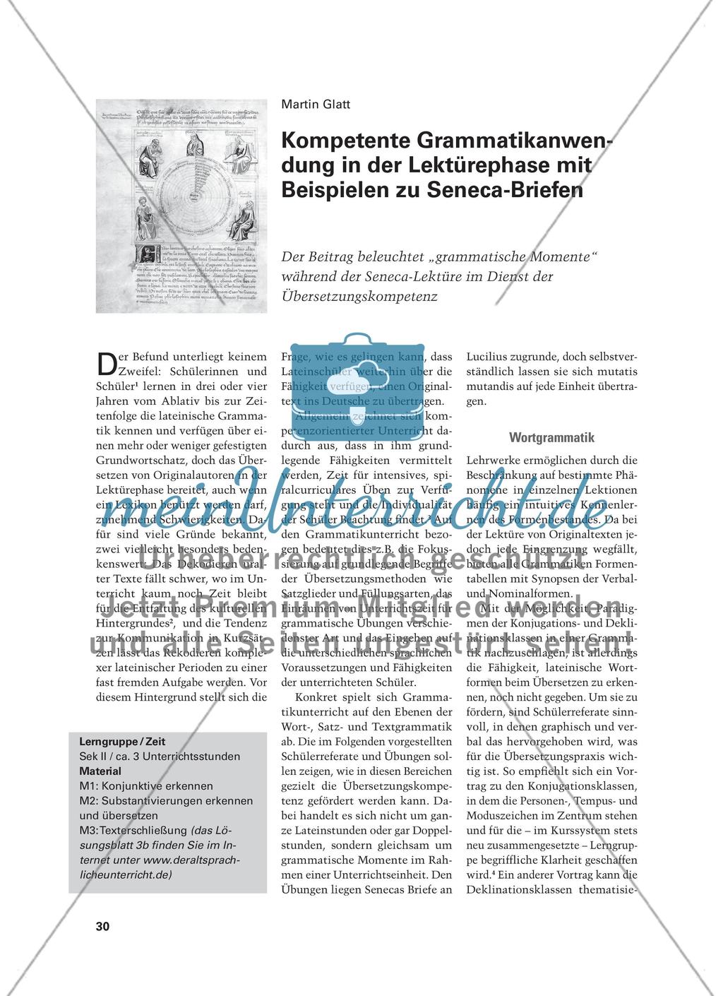 Kompetente Grammatikanwendung in der Lektürephase mit Beispielen zu Seneca-Briefen Preview 1