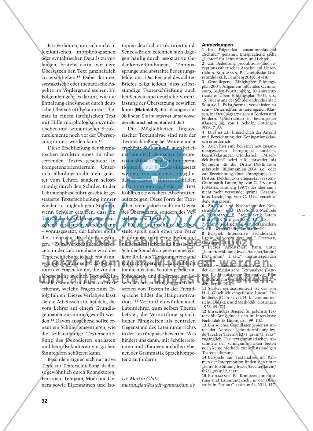 Kompetente Grammatikanwendung in der Lektürephase mit Beispielen zu Seneca-Briefen Preview 3
