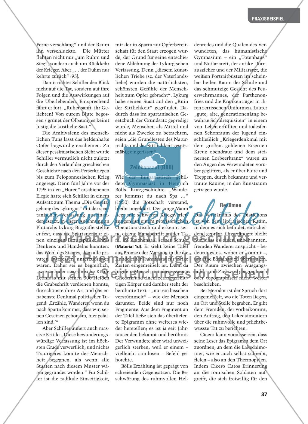 Von den Thermopylen in den Zeichensaal - Ein Epigramm in unterschiedlichen Räumen Preview 3