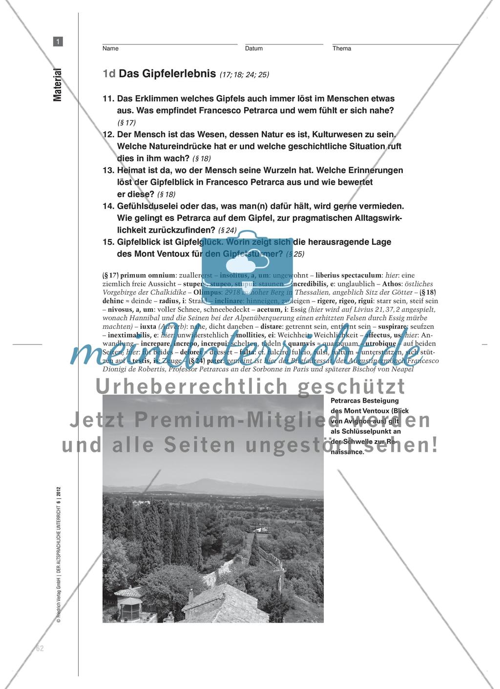 Petrarcas Besteigung des Mont Ventoux - Raumtopik zwischen Oben und Innen an der Schwelle von Mittelalter und Renaissance Preview 9