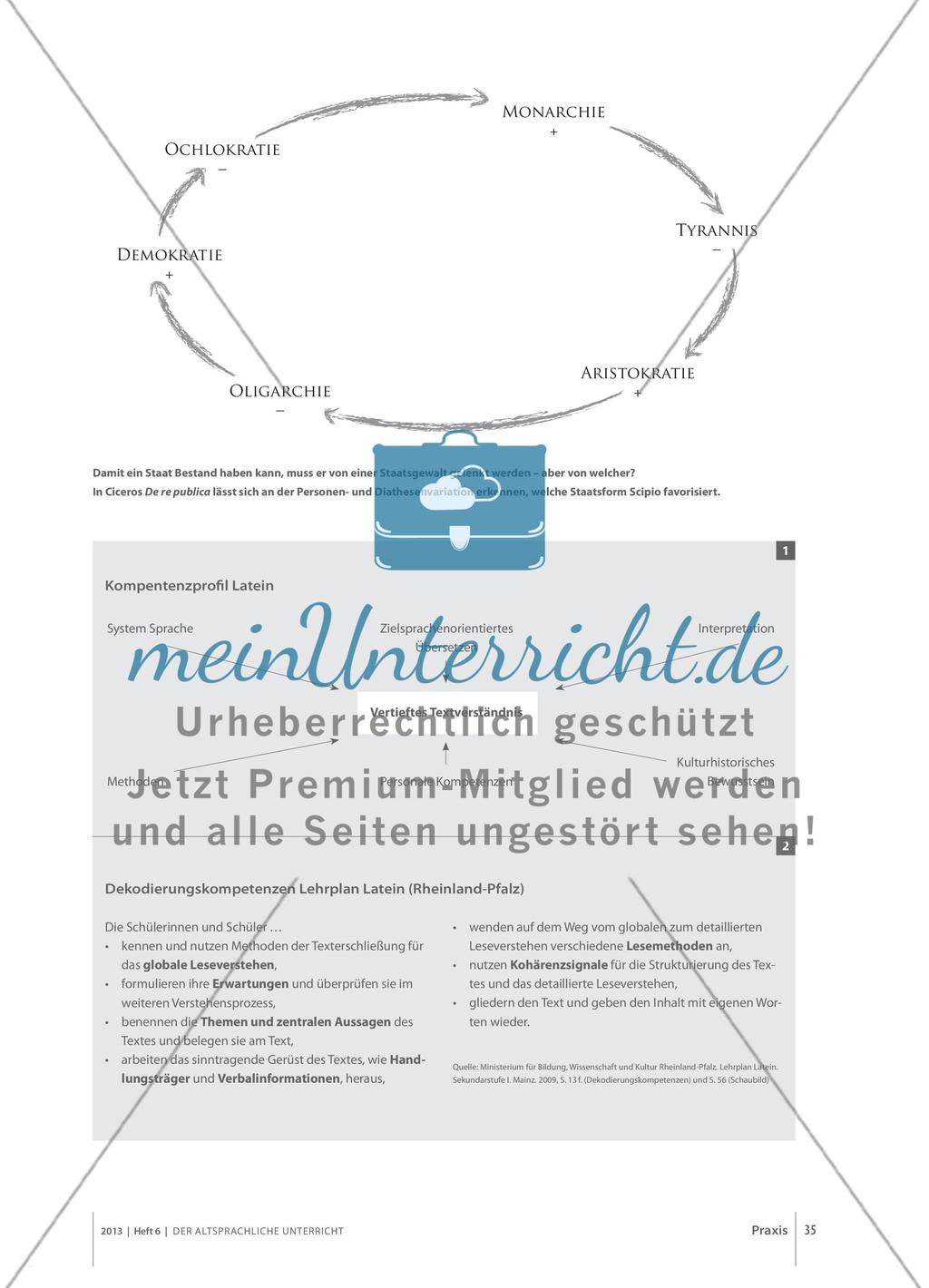 Die First Lady der Lateinstunden - Aufbau und Dramaturgie einer Erschließungsstunde am Beispiel von Cicero, De re publica 1, 42 Preview 2