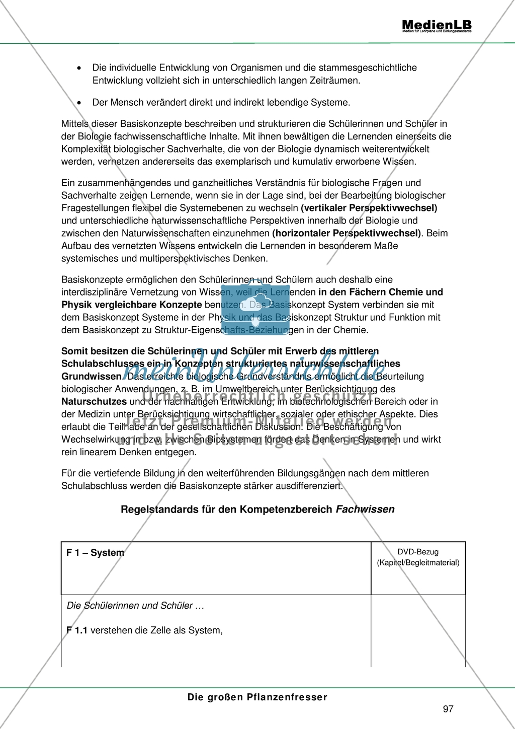 Das Thema Megaherbivoren in den Bildungsstandards: Der Kompetenzbereich Fachwissen Preview 3