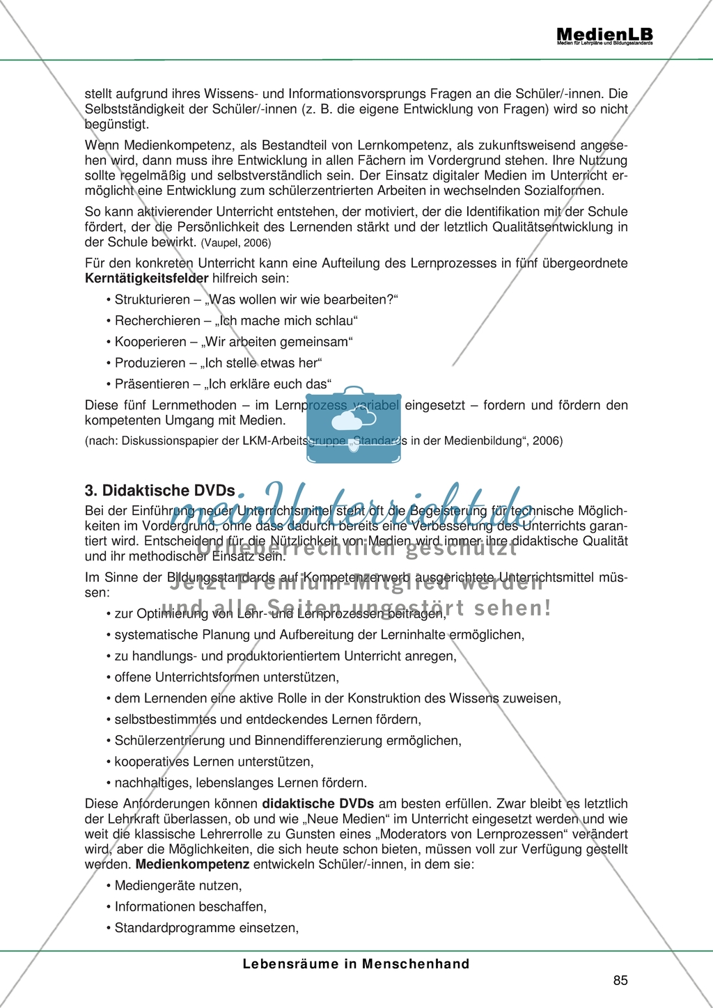 Lebensräume in Menschenhand: Erläuterungen zur Mediendidaktik Preview 2