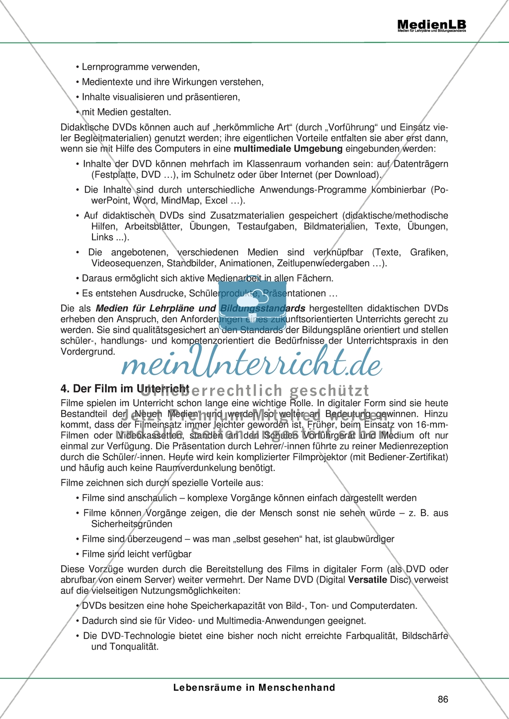 Lebensräume in Menschenhand: Erläuterungen zur Mediendidaktik Preview 3