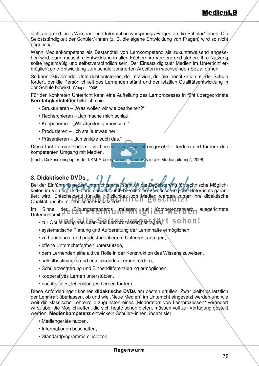 Der Regenwurm: Erläuterungen zur Mediendidaktik Preview 2