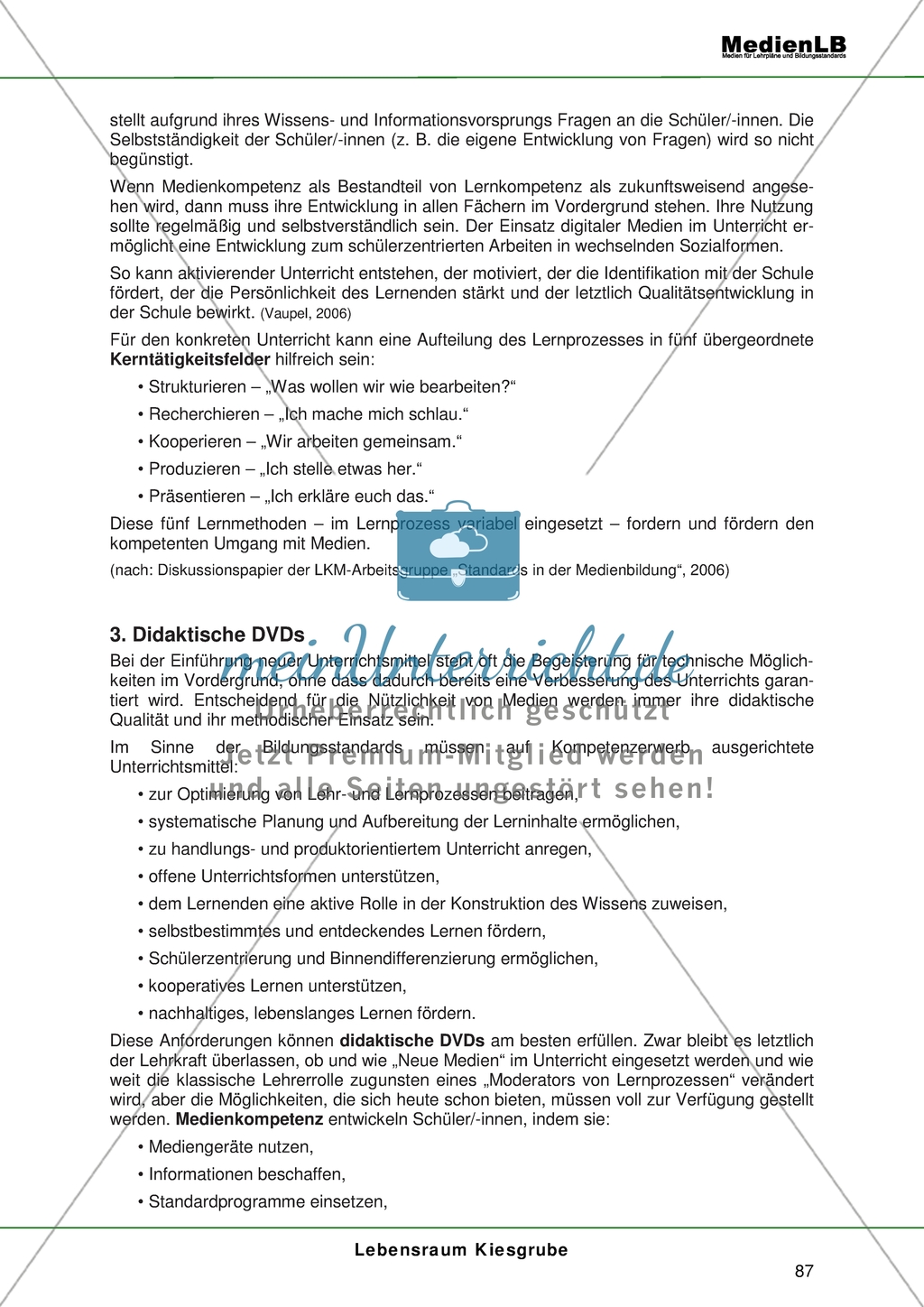 Lebensraum Kiesgrube - Erläuterungen zur Mediendidaktik Preview 2