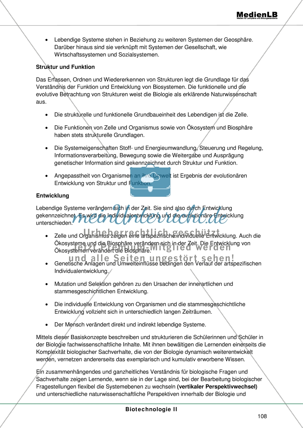 Biotechnologie: Standards für den Kompetenzbereich Fachwissen Preview 2