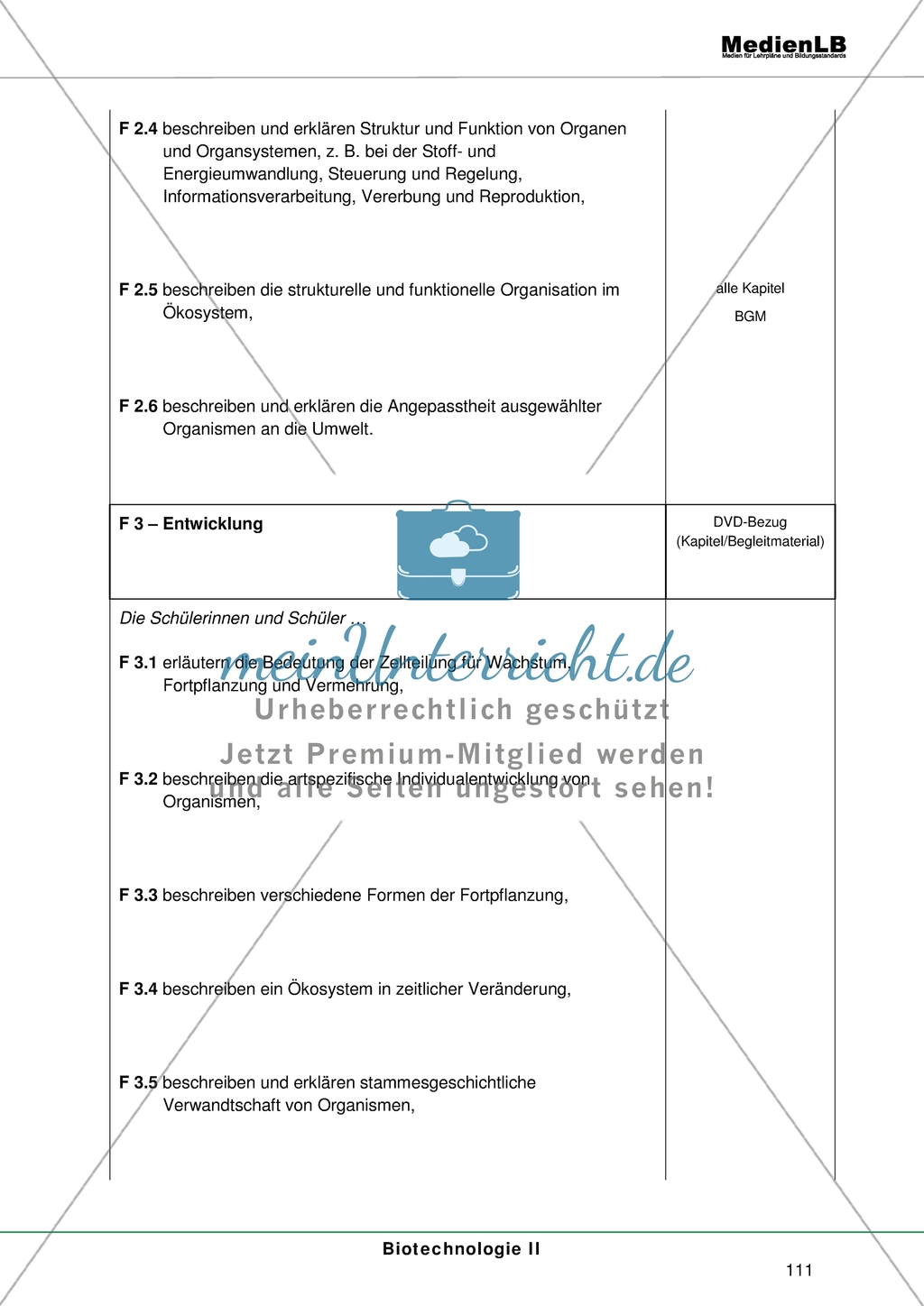 Biotechnologie: Standards für den Kompetenzbereich Fachwissen Preview 5