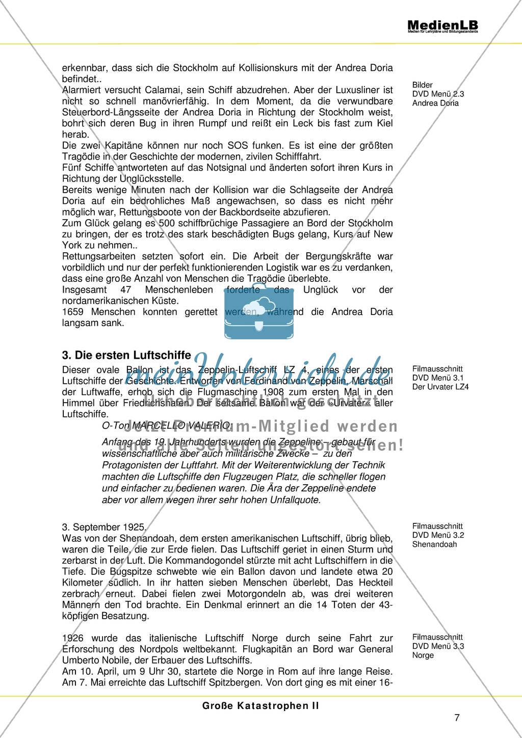 Lehrtexte zu den großen Katastrophen Teil II - Von der Concorde bis zur Titanic Preview 3