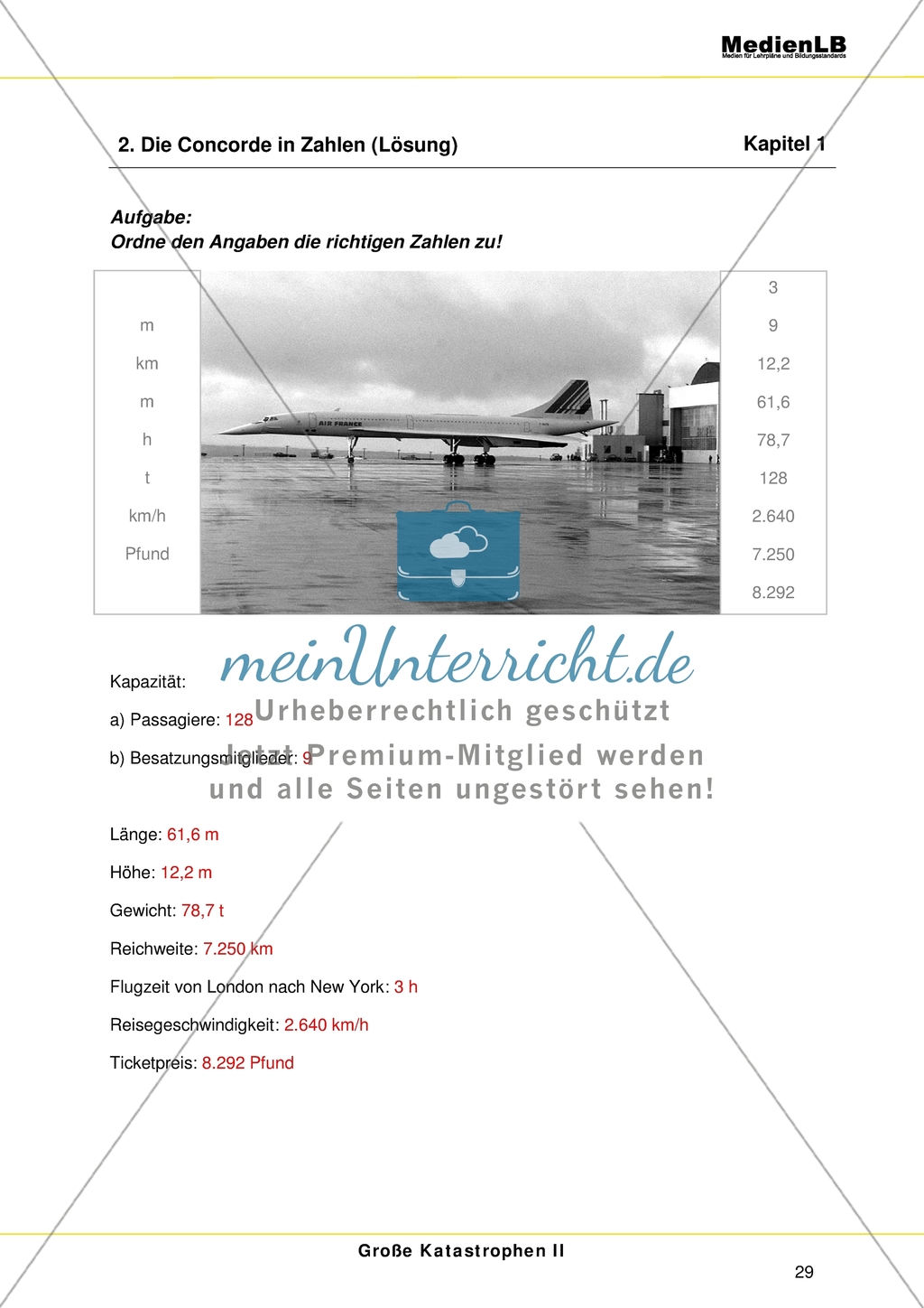 Von der Concorde bis zur Titanic: Die Concorde in Zahlen Preview 2