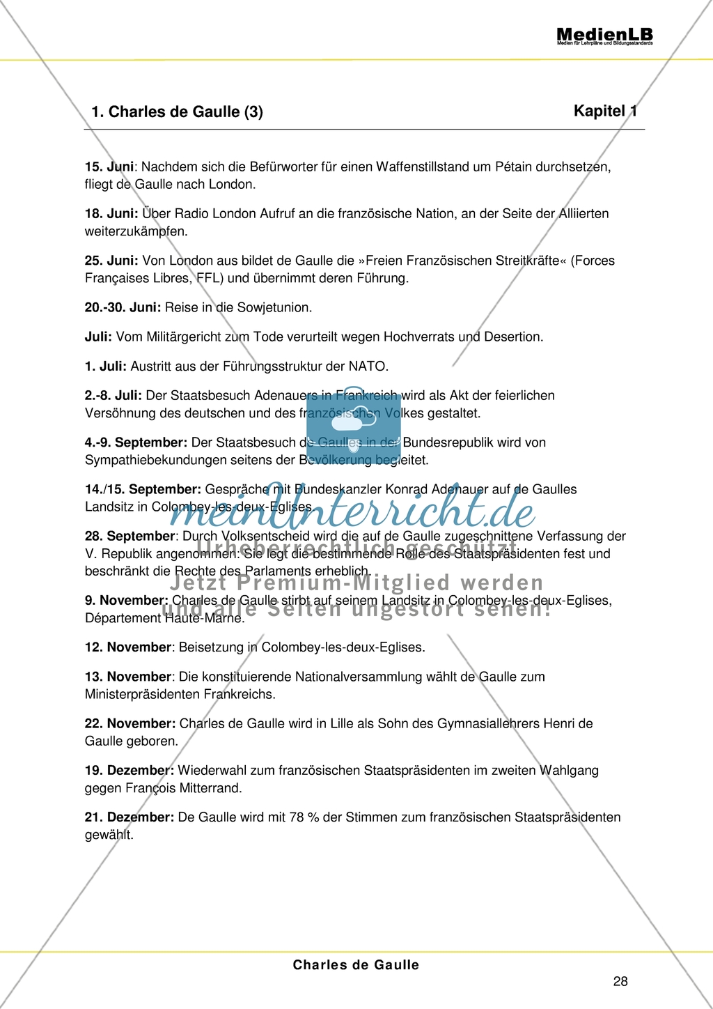 Charles de Gaulle: Der letzte große Staatsmann - Einen Lebenslauf rekonstruieren Preview 3