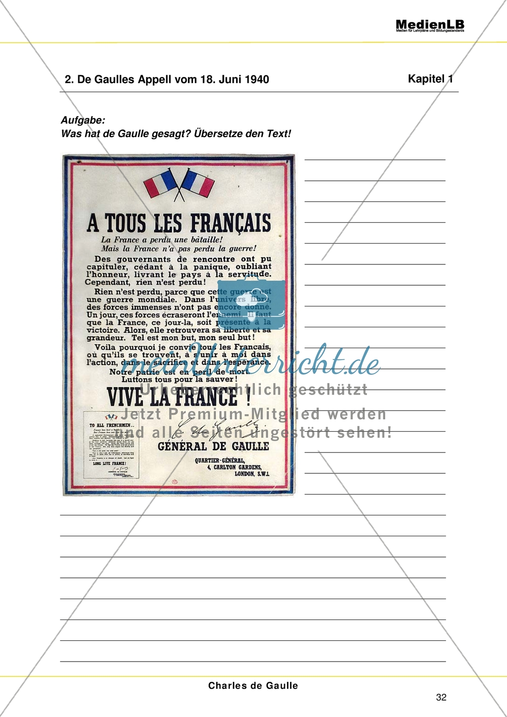 Charles de Gaulle: Der letzte große Staatsmann - De Gaulles Appell vom 18. Juni 1940 Preview 1