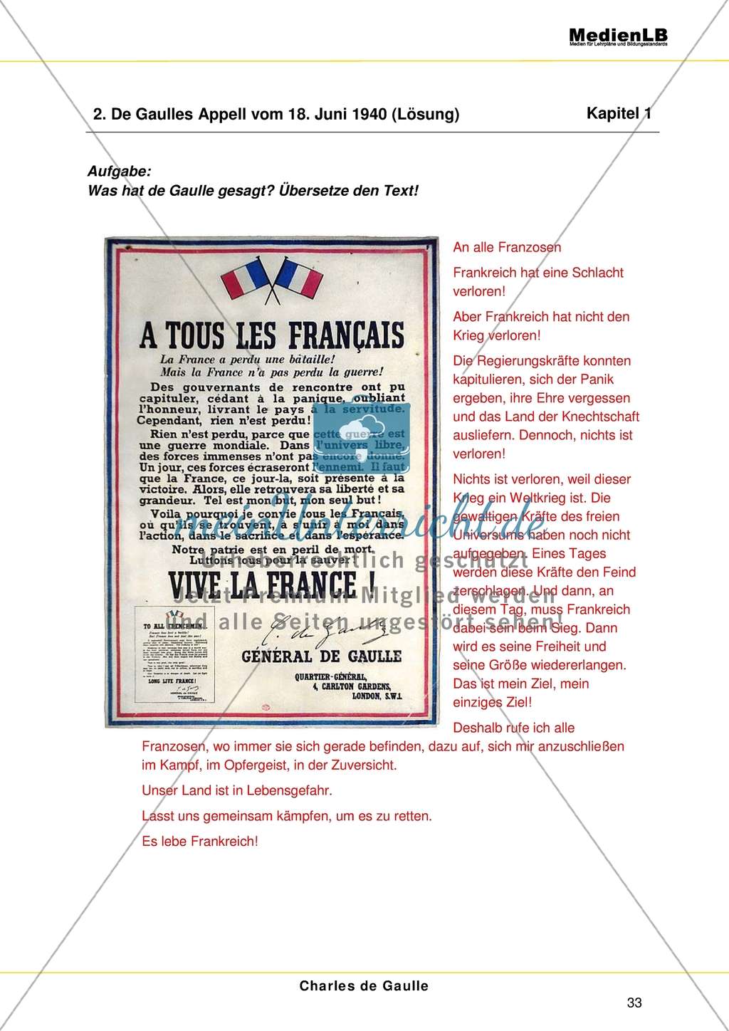 Charles de Gaulle: Der letzte große Staatsmann - De Gaulles Appell vom 18. Juni 1940 Preview 2