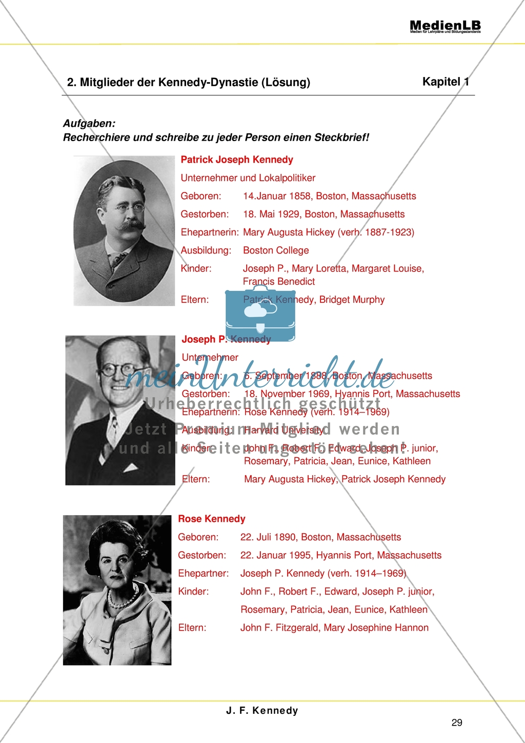 John F. Kennedy: Aufstieg und Attentat - Mitglieder der Kennedy-Dynastie Preview 2
