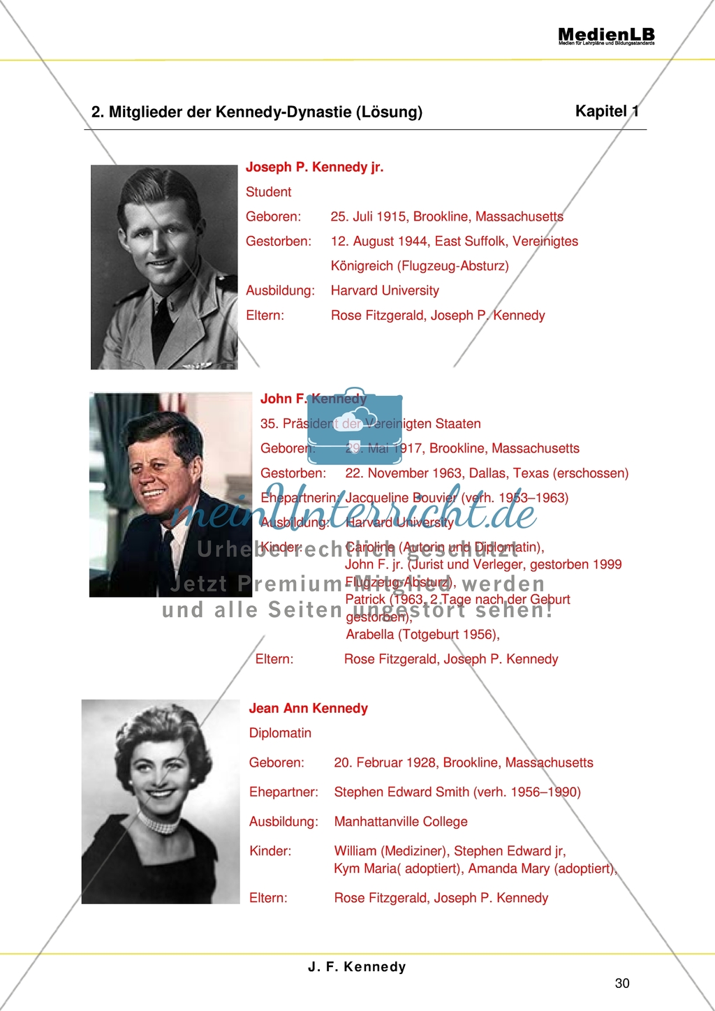 John F. Kennedy: Aufstieg und Attentat - Mitglieder der Kennedy-Dynastie Preview 3