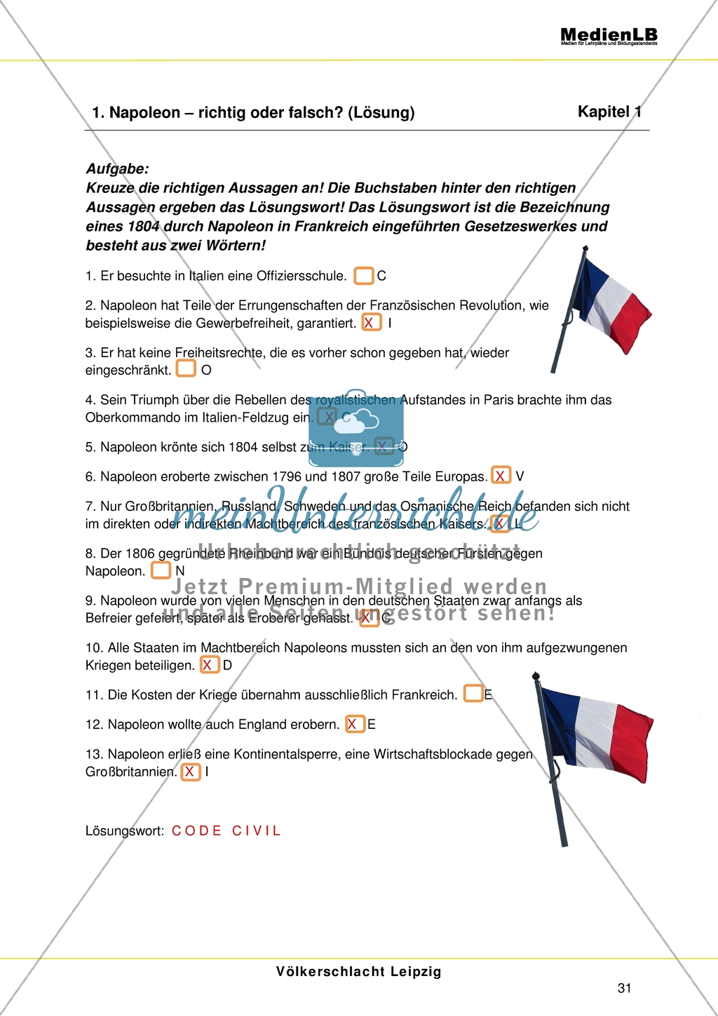 Völkerschlacht Leipzig - Befreiungskrieg gegen Napoleon: Napoleon richtig oder falsch? Preview 2