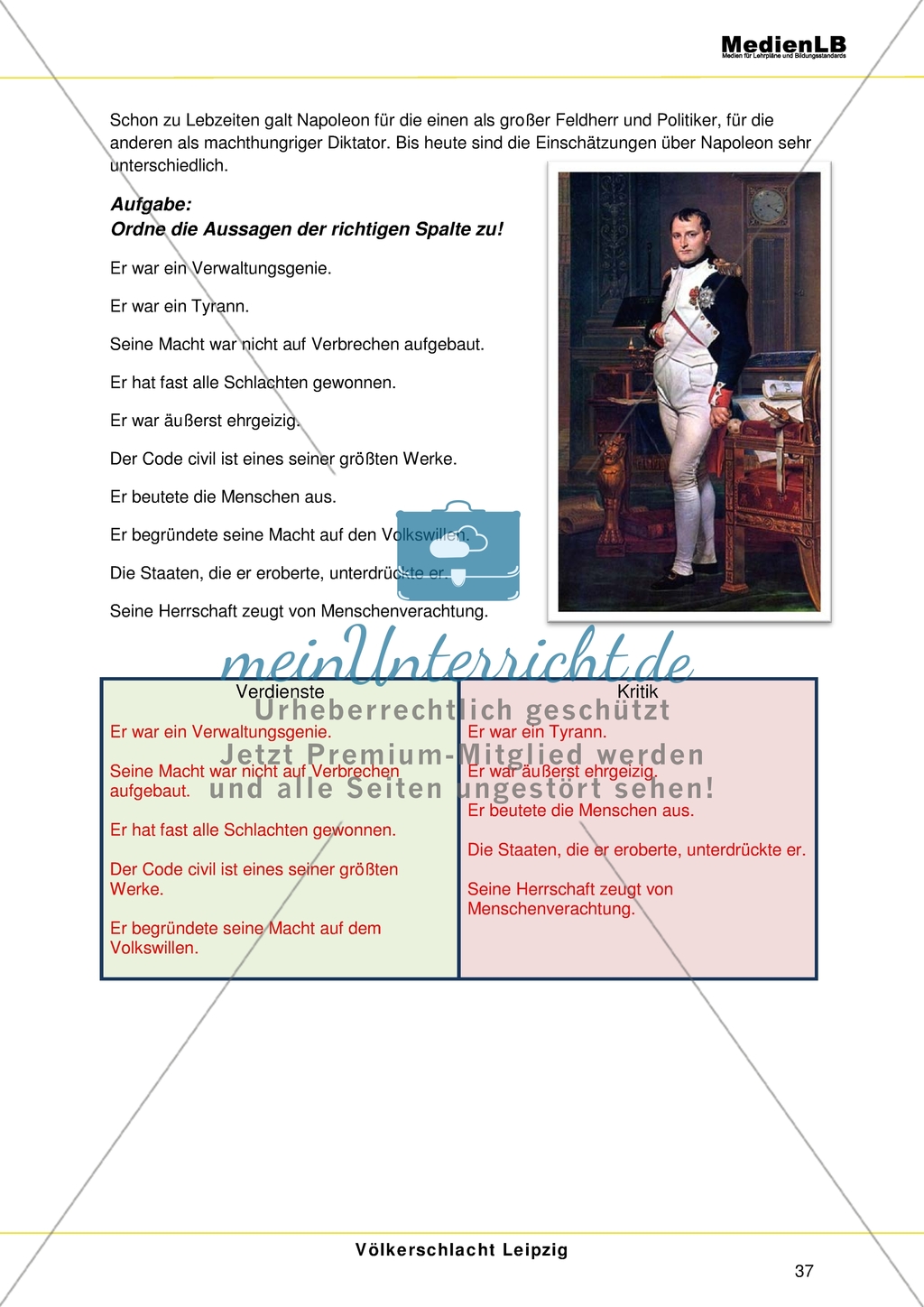 Völkerschlacht Leipzig - Befreiungskrieg gegen Napoleon: Befreier oder Unterdrücker? Preview 2
