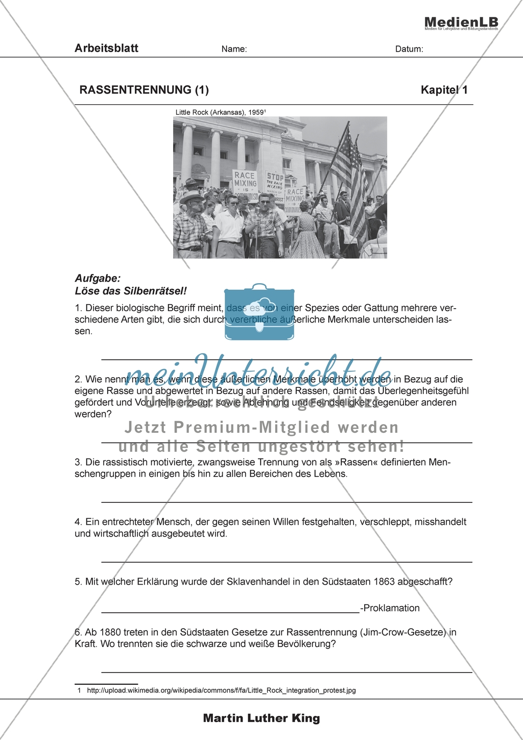 Martin Luther King: Rassentrennung Preview 1